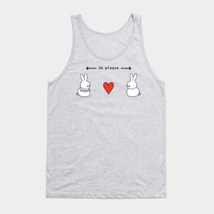 Bunny Rabbit Says Easter Social Distancing 2m Please Tank Top